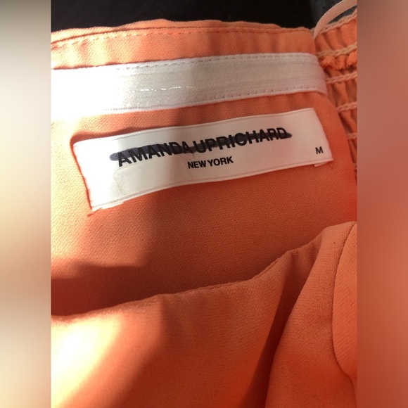 NWOT Amanda Uprichard Mandy Midi Sleeveless Gown in Peach - Size M - Picture 3 of 5